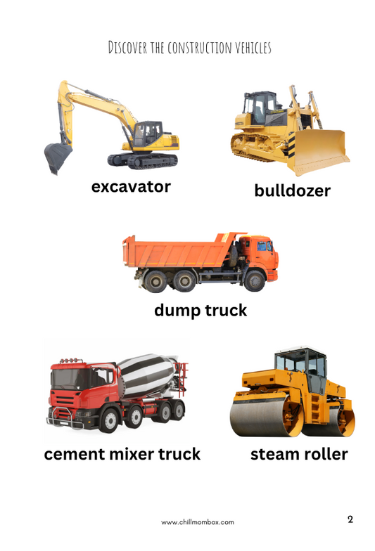 Toddler Construction Mini Book