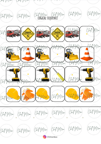 Construction Activity Book for Toddlers | Perfect for your Montessori Bookshelf