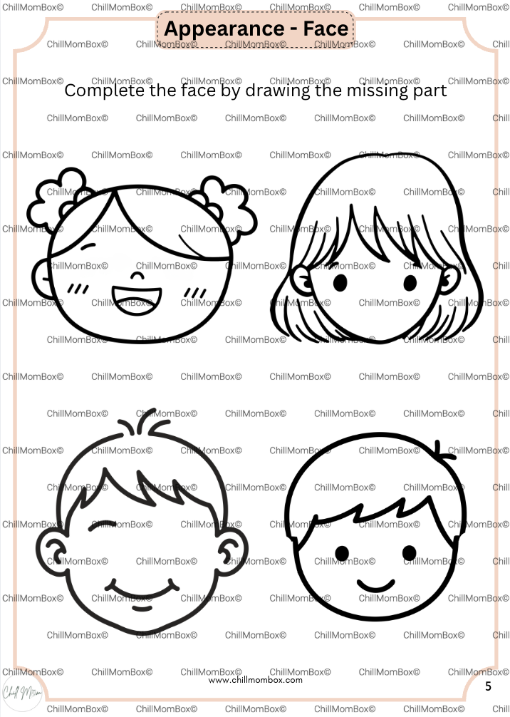 My Body, Senses & Emotions: Printable Activity Book for Kids