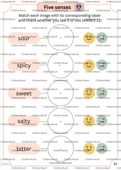 My Body, Senses & Emotions: Printable Activity Book for Kids