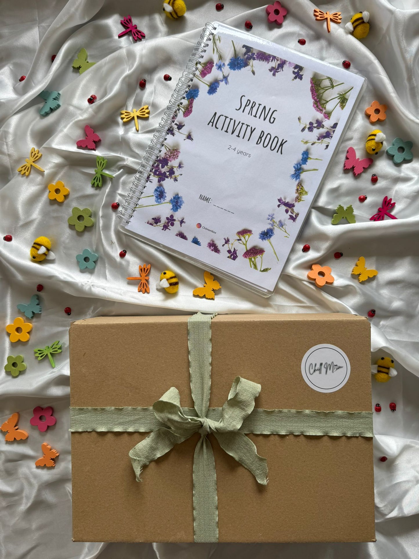 Spring activity box for toddlers with nature exploration