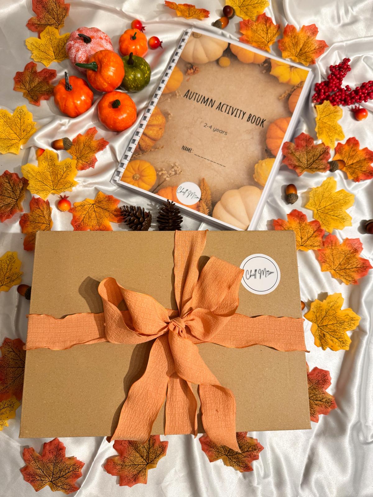 Autumn activity box for kids ages 2–5 with seasonal learning
