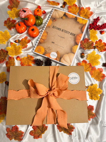 Autumn activity box for kids ages 2–5 with seasonal learning