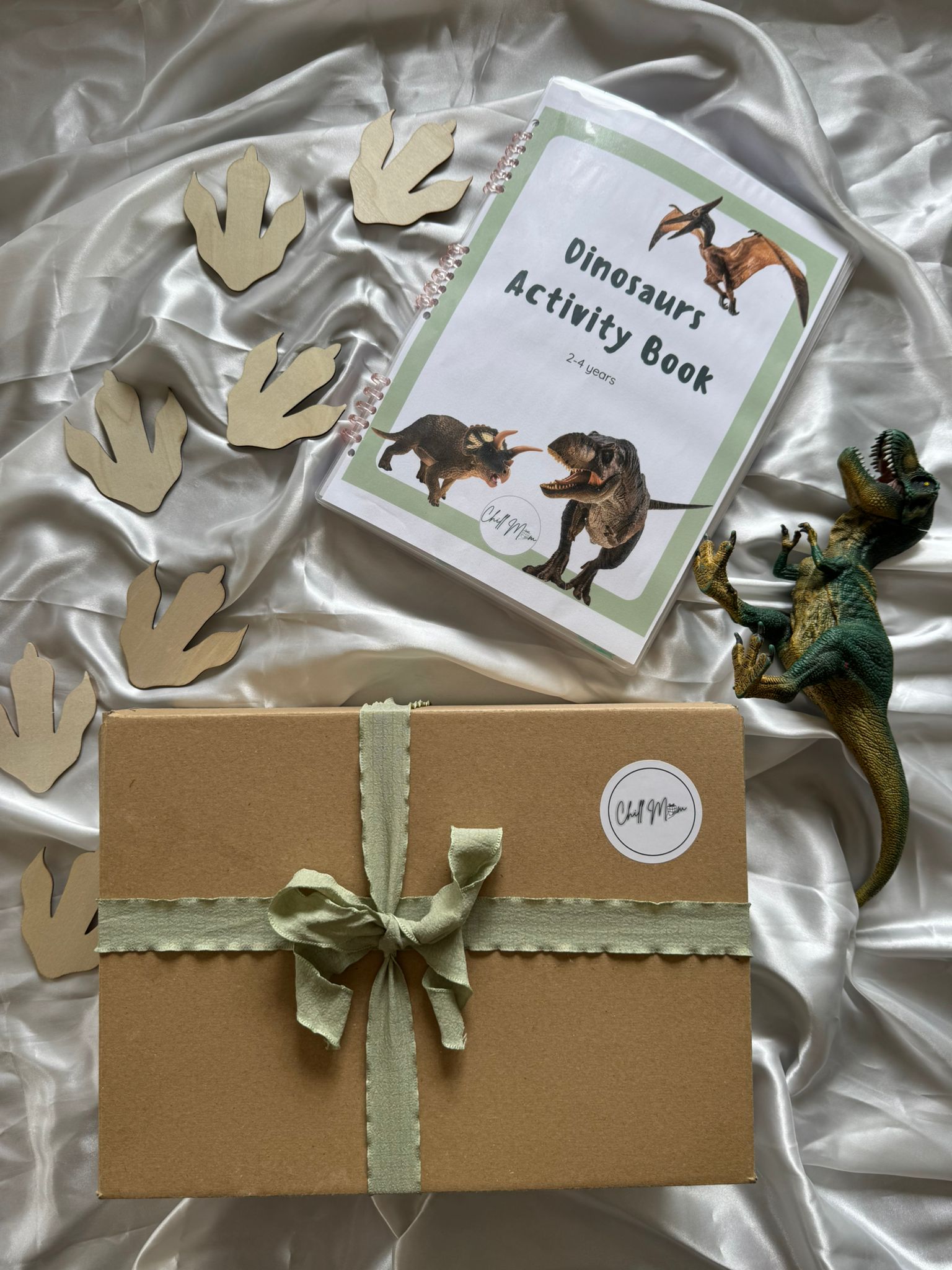 Dinosaur activity box for toddlers with STEM learning
